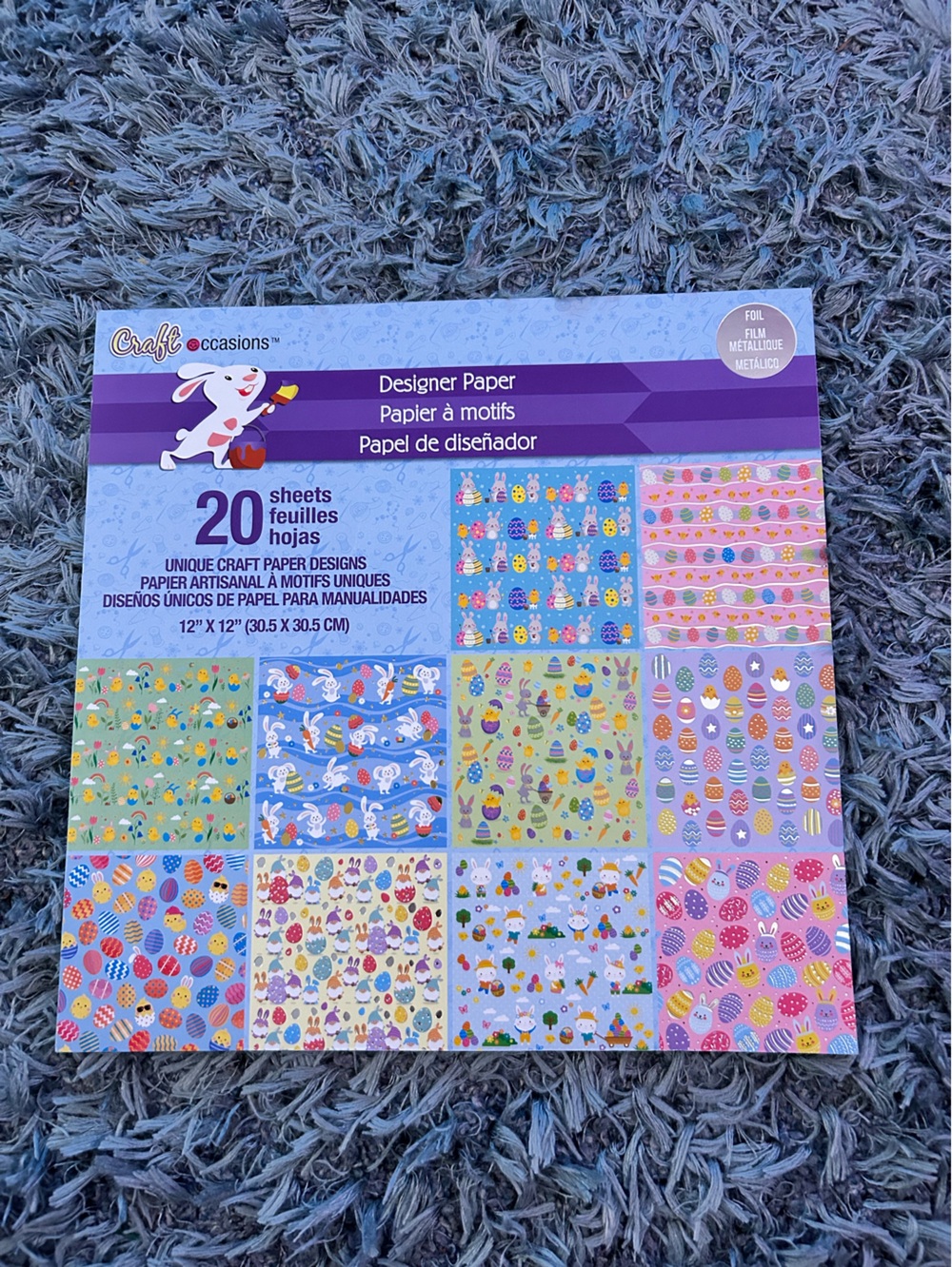 Occasion Designer Paper Pack - Pastel Purple and Multicolor Easter Prints